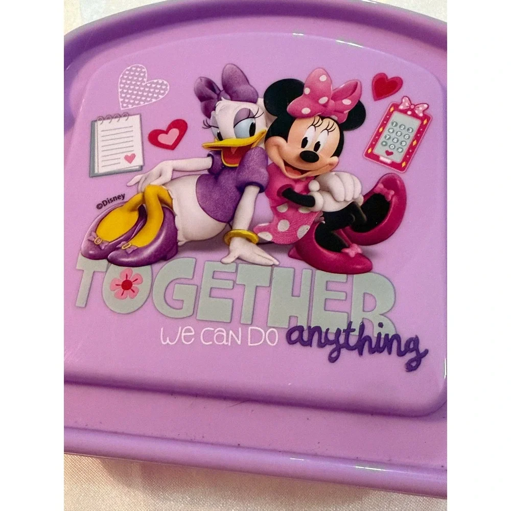 Disney Minnie Mouse Daisy Duck Sandwich Container Zak Designs Purple BPA Free